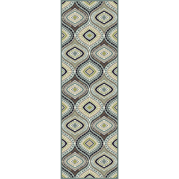 Tayse Modern Capri Aurora Seafoam Runner - image 