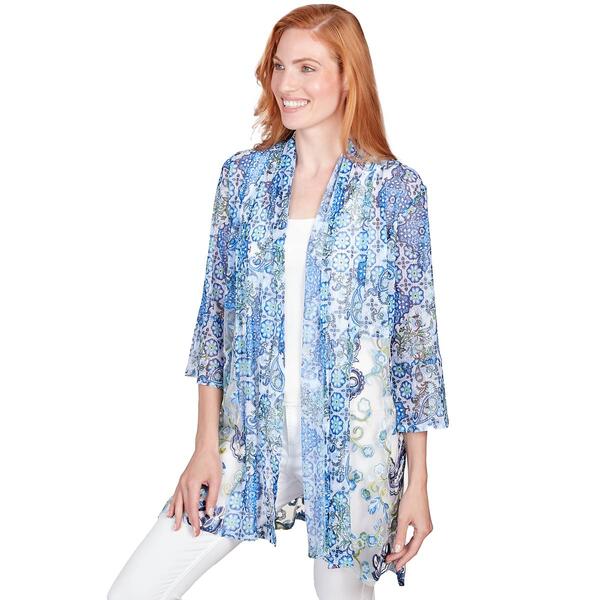 Plus Size Ruby Rd. Garden Variety Paisley Print Cardigan Top