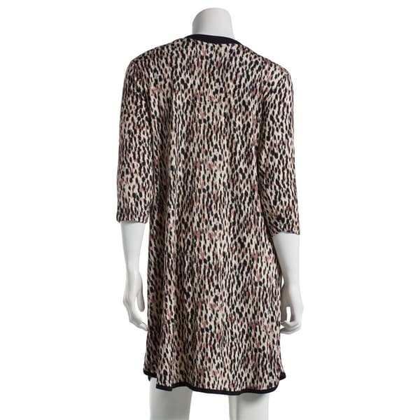 Womens Rene Rofe 3/4 Sleeve Cheetah Nightshirt