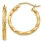 Gold Classics(tm) 14k Gold Twist Hollow Hoop Earrings - image 1