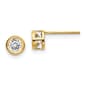 Gemstone Classics(tm) Yellow Gold 4mm. White Topaz Earrings - image 1