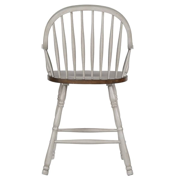 Besthom Country Grove Distressed High Back Bar Stools - Set of 2