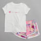 Girls (4-6x) Champion® Tie Front Marble Logo Tee & Shorts Set - image 2