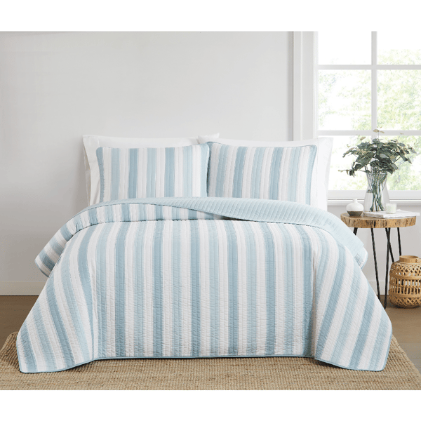 Truly Soft Aiden Stripe 3pc. Reversible Quilt Set - image 