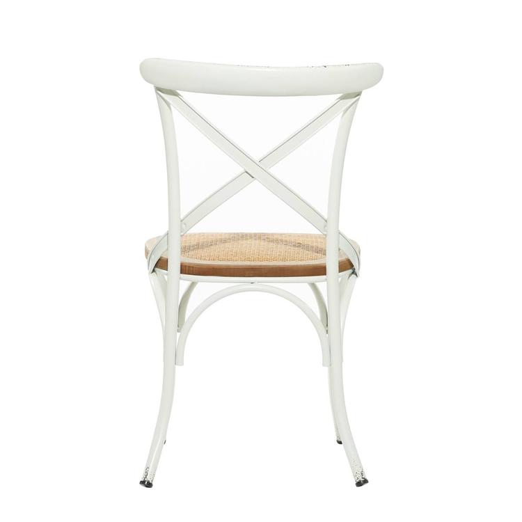 9th & Pike® White Metal Farmhouse Dining Chairs