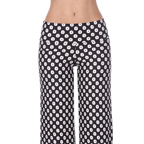 Womens White Mark Border Print Palazzo Pants