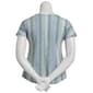 Womens Tru Self Stripe Button Shoulder Twisted Front Tee - image 2