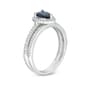 10kt. White Gold Pear Sapphire Ring - image 2