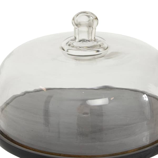 9th &amp; Pike® Wooden Cake Stand with Dome Glass Cloche