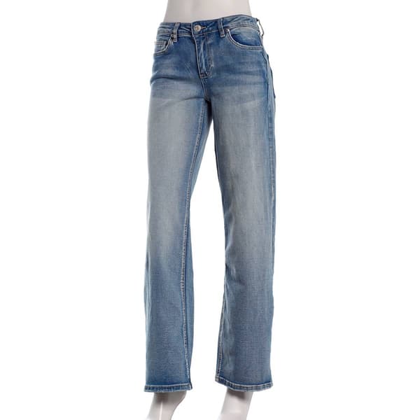 Juniors YMI(R) High Rise Wide Leg Star Back Pocket Jeans