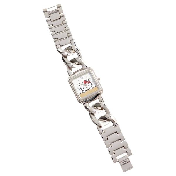 Womens Hello Kitty(R) Silver-Tone Bracelet Watch - HK8037 - image 