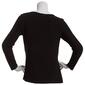 Womens Anne Klein Long Sleeve Side Ruched Button Detail Blouse - image 2