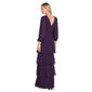 Womens R&M Richards 3/4 Sleeve V-Neck Ruffle Tiered Gown - image 2