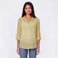 Juniors A.Byer Gauze Tie Front Roll Tab Shirt - image 3