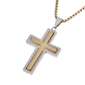 Mens Iron Saints Our Father Prayer Spinner Cross Chain Necklace - image 1