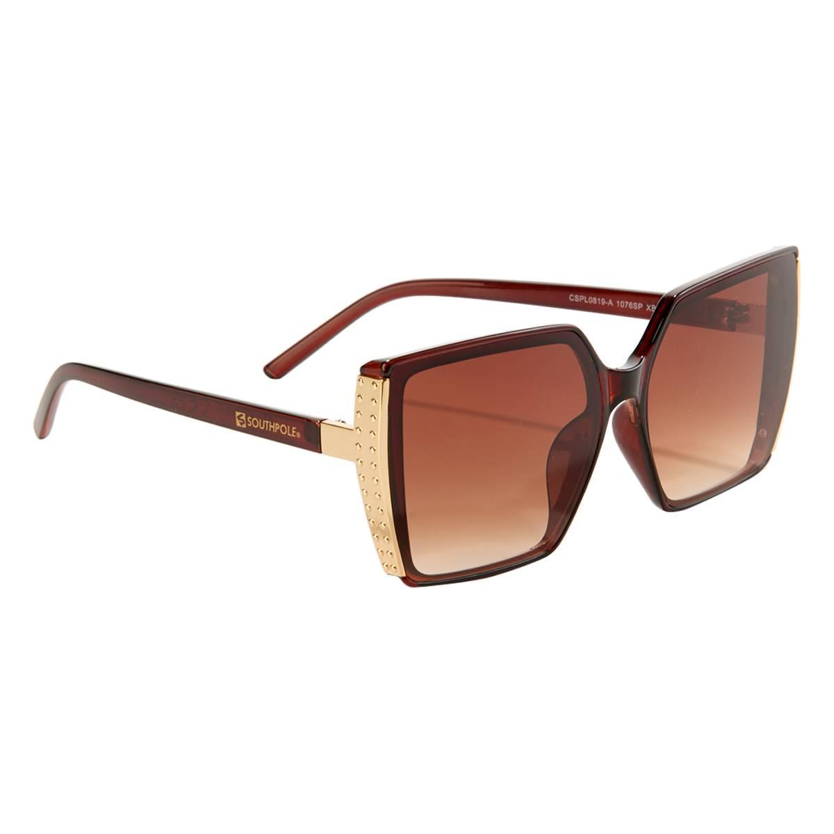 Womens SOUTHPOLE Plastic Square Sunglasses