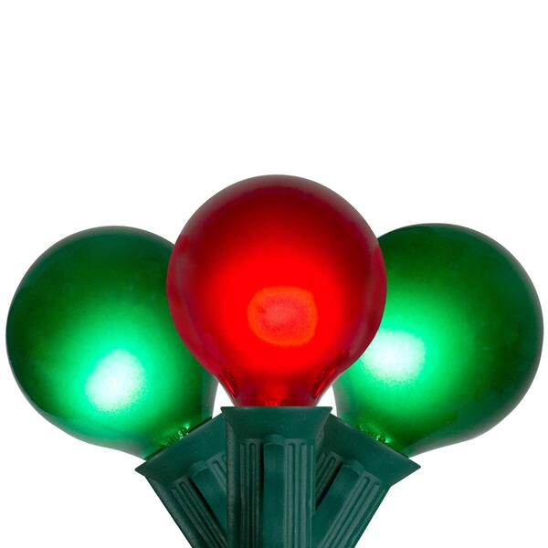 Northlight Seasonal 15ct. Red/Green G50 Globe Christmas Lights - image 