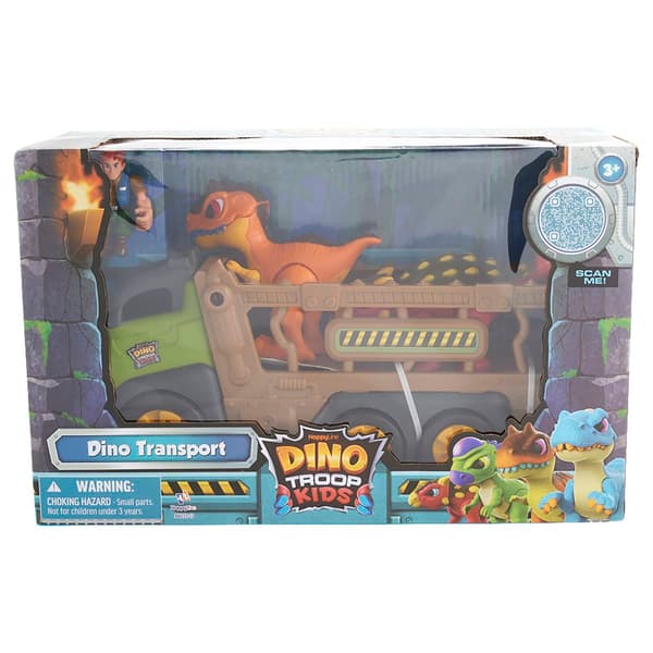 Happy Line Dino Troop Kids Transport Truck with 2 Dinosaurs - image 