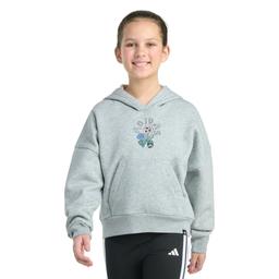 Girls (7-16) adidas(R) Plant Love Puffy Back Art Loose Fit Hoodie