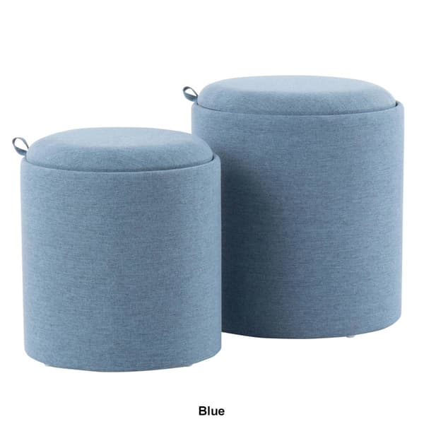 LumiSource Tray Contemporary Nesting Ottoman Set