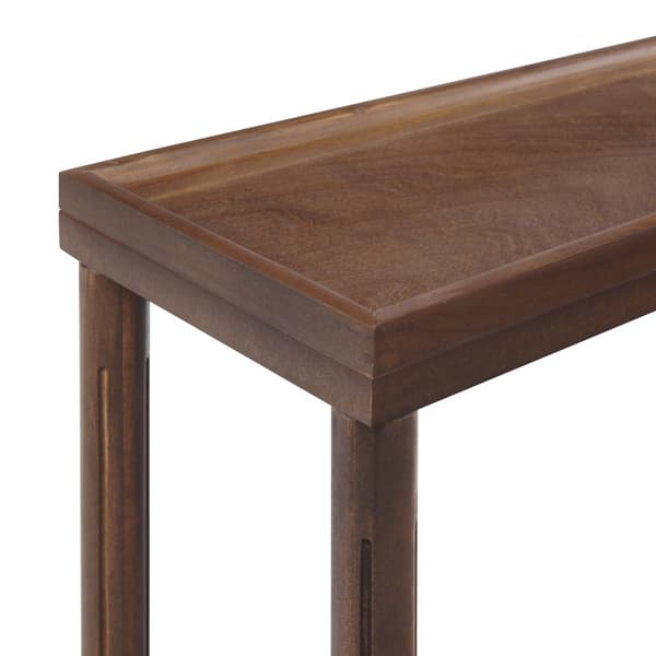 New Ridge Home Goods Harrison Side End Tables w/ Shelf - Chestnut