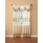 Vintage Embroidered Macrame Trim Sheer Curtain Panel - image 1