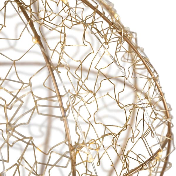 Northlight Seasonal 12in. Lighted Gold LED Wire Ball D&#233;cor