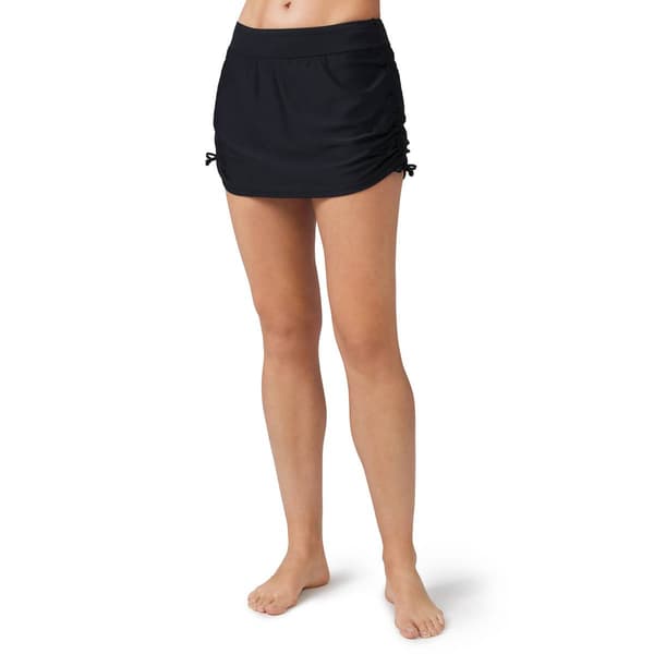 Womens Free Country Inner Brief Side Shirred Swim Skirt - image 