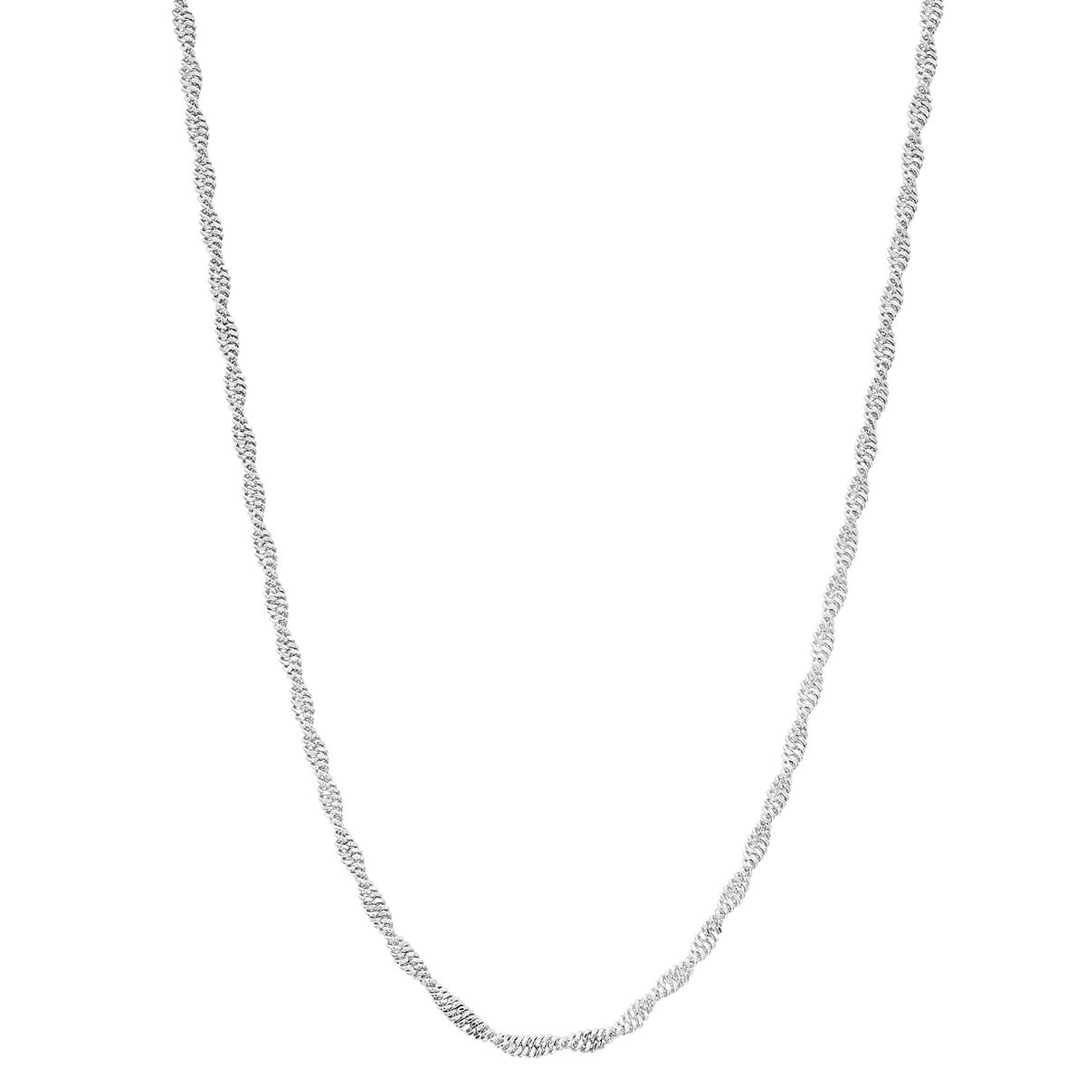 Design Collection 18in. Silver-Tone Twist Chain Necklace