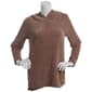 Womens Tru Self Chenille Ribbed Side Button Placket Hoodie - image 1