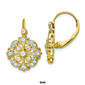 Pure Fire 14kt. Gold Lab Grown Diamond Floral Leverback Earrings - image 2