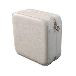 Mele & Co. Dana Faux Leather Jewelry Box in Ivory
