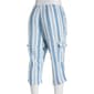 Womens Erika Pinstripe Cargo Capri Pants - image 2