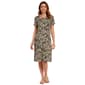 Womens Connected Apparel Short Sleeve Abstract Leaf Sheath Dress - image 1