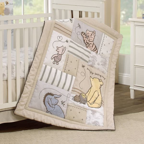 Disney 3pc. Classic Pooh Hunny Fun Nursery Crib Bedding Set