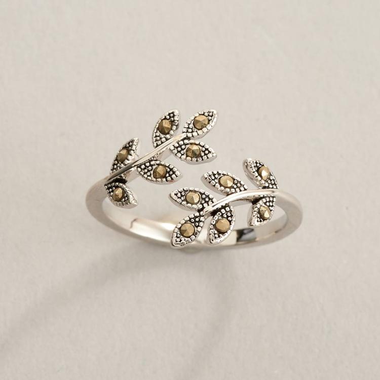 Ashley Cooper(tm) Marcasite Open Leaf Pave Ring