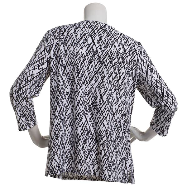 Womens Emily Daniels 3/4 Sleeve Abstract Tee