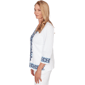 Womens Alfred Dunner Mykonos Scroll Embroidered V Neck Blouse - image 4