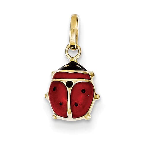 Gold Classics(tm) 14kt. Enameled Ladybug Charm - 14k. Gold - image 