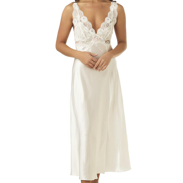Womens Linea Donatella Bridal Bouquet Satin Nightgown