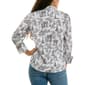 Womens Zac & Rachel 3/4 Sleeve Paris Floral Casual Button Down - image 2