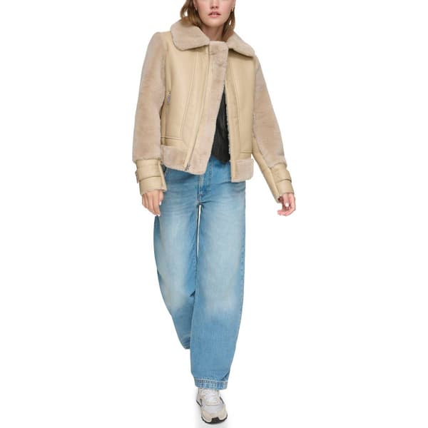 Womens Marc New York Faux Shearling Jacket