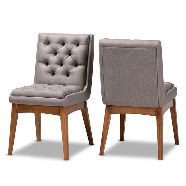 Baxton Studio Makar Modern Transitional Velvet Dinning Chairs Set - image 