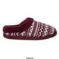 Womens Cuddl Duds® Fair Isle Faux Fur Collar Knit Clog Slippers - image 2