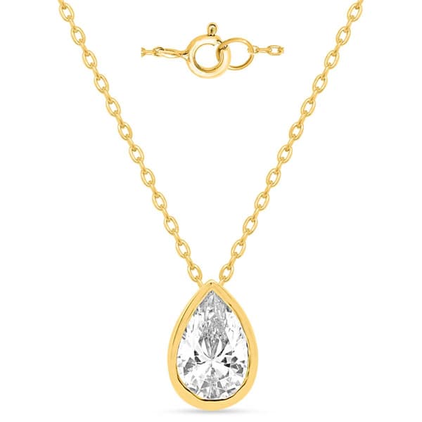 Nova Star® 1ctw. Pear Lab-Grown Diamond Solitaire Pendant