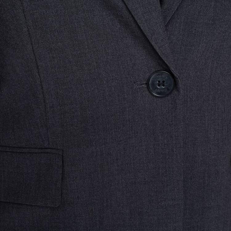 Womens DKNY Long Sleeve One Button Notched Blazer - Charcoal