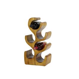 9th & Pike&#40;R&#41; Natural Acacia Wood Wine Rack Sculpture