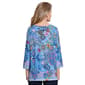 Plus Size Ali Miles 3/4 Sleeve Abstract Floral Side Button Blouse - image 2
