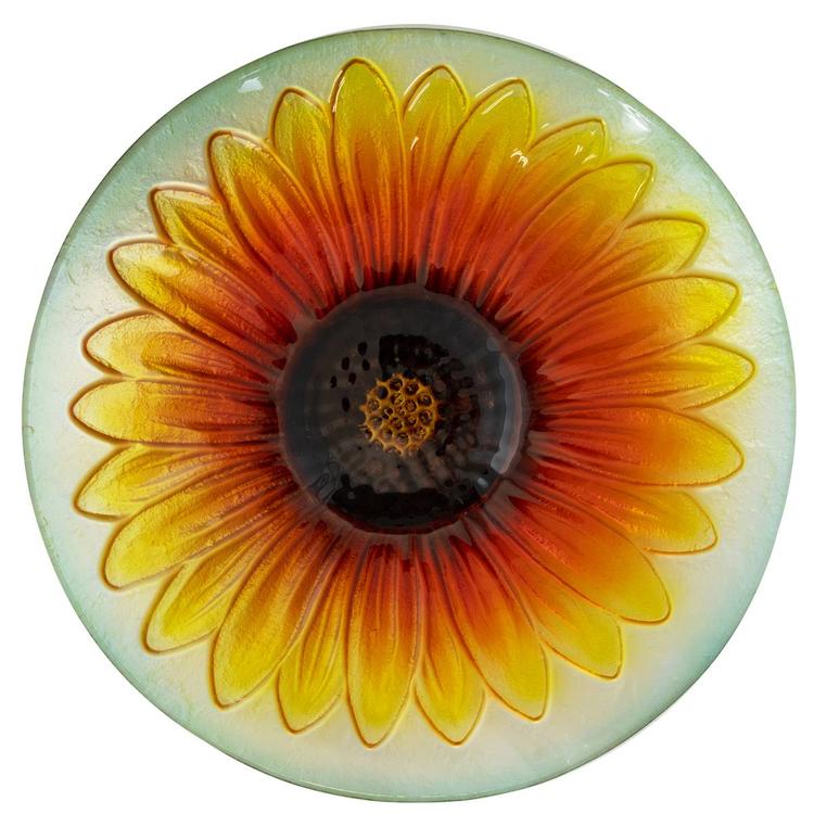 Northlight Seasonal 20.5in. Sunflower Bird Bath w/Stand