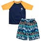 Boys (8-20) SURFZONE(R) Short Sleeve Rash Guard Set - Navy/Orange - image 1